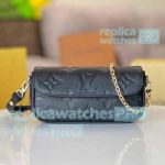 Copy L--V Black Monogram Wallet on Chain Ivy Handbag M82154 